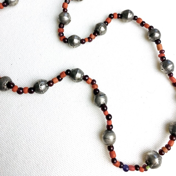 Double Strand BOHO India medallion pendant necklace - Picture 7 of 9